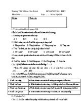 Đề kiểm tra một tiết học kì II Địa lí lớp 6 - Trường THCS Phan Chu Trinh